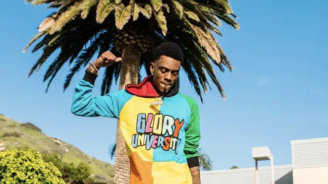 Soulja Boy poses during new music video shoot to get a couple snaps for the gram