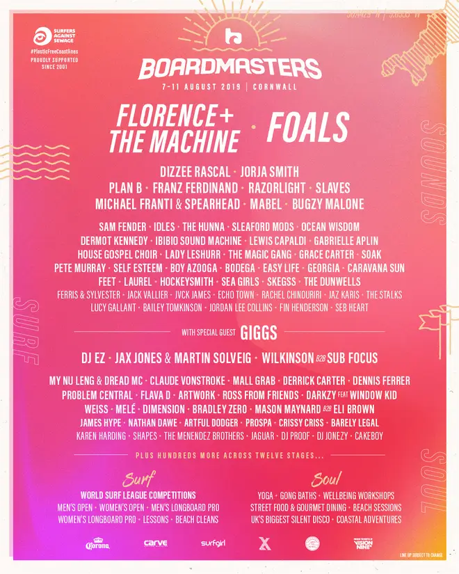 Boardmasters Festival 2019 Line Up