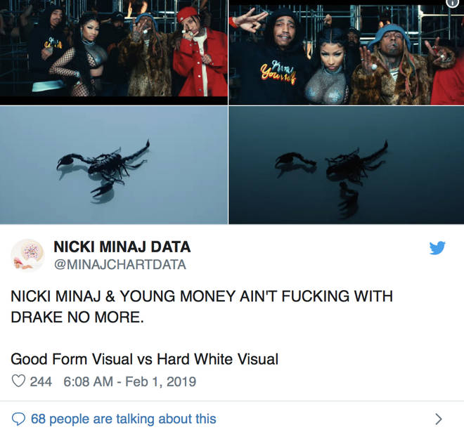 Fans suspect Nicki Minaj isn't on good terms with Drake