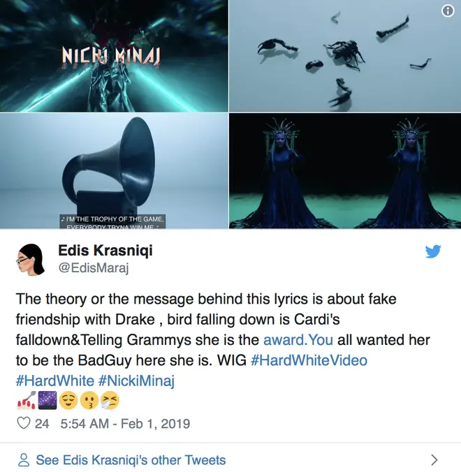 Fans speculate on the Hard White video