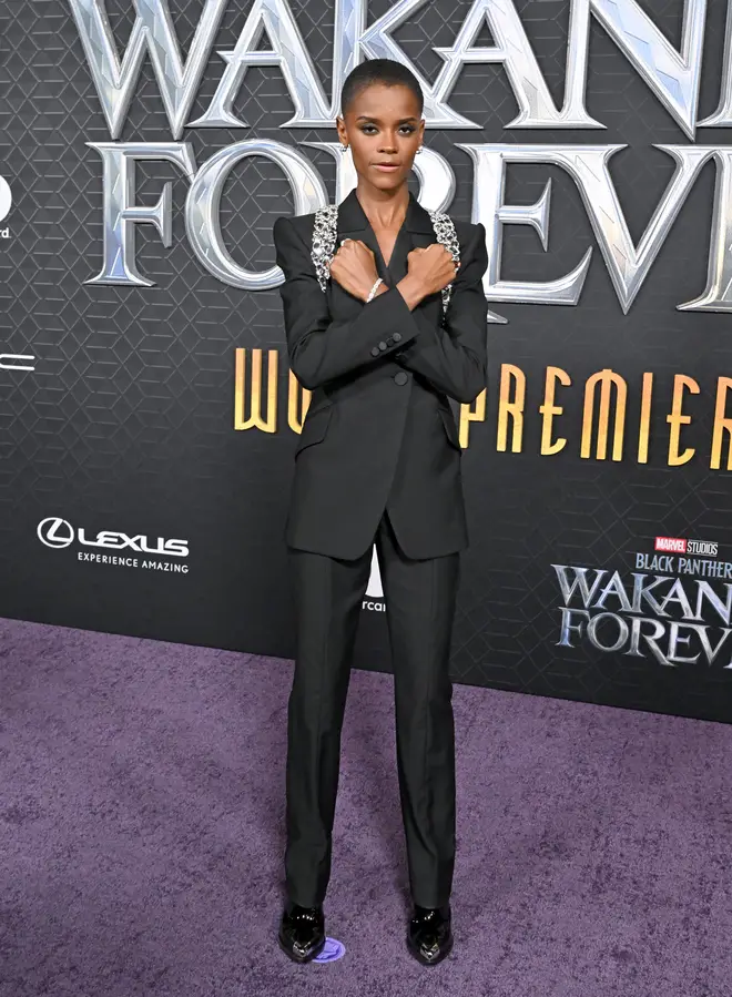 Letitia Wright wore this to the Wakanda Forever premiere.