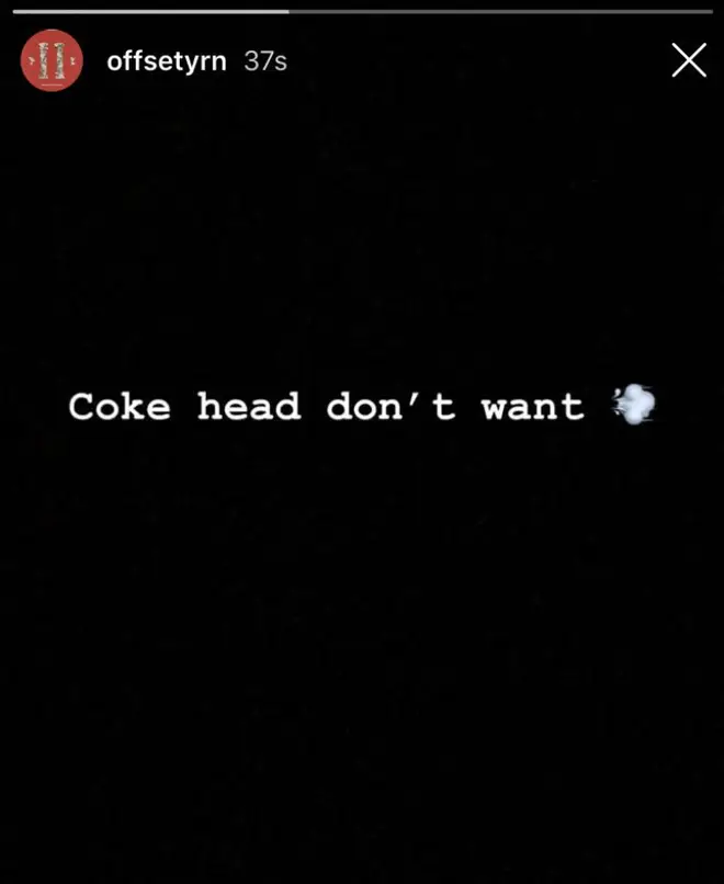 Offset fires back a response at Chris Brown calling him a "Coke Head"