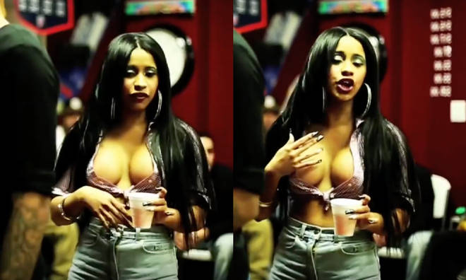 Cardi appears in the first 30 seconds of the video.