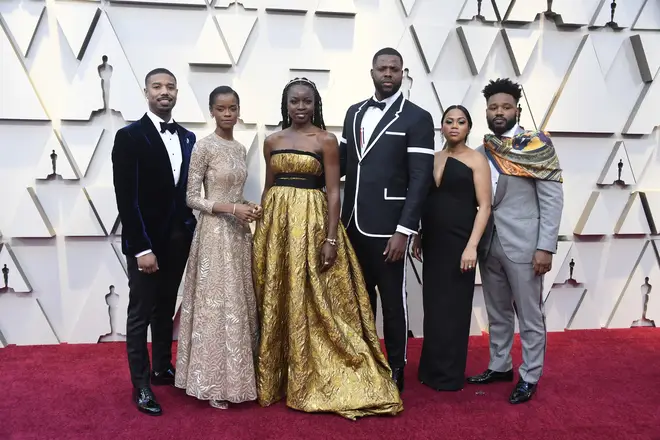 Some of the Black Panther cast gathers together for a picture