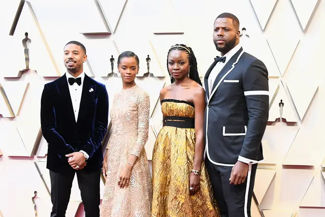 Some of the Black Panther cast on arrival at The Oscars