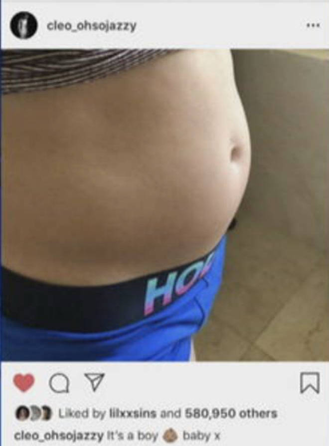 Jenesis Sanchez posts pregnancy photo on Instagram of Gekyume