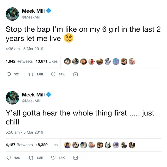 Meek responded to the rumours on Twitter.