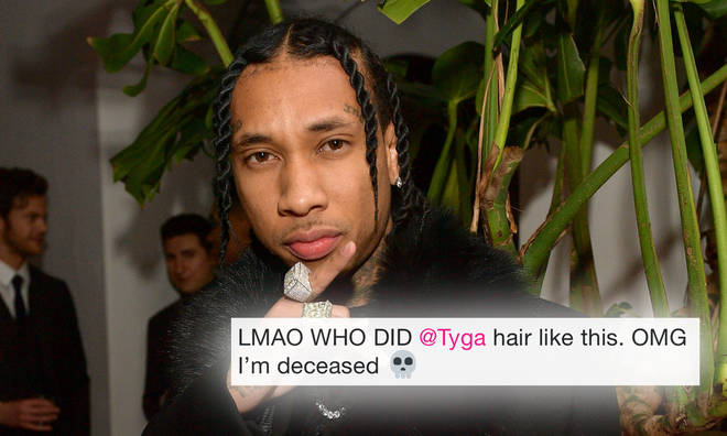 Tyga was seen out without his usual braids.