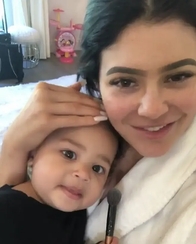 Stormi does her mummies makeup