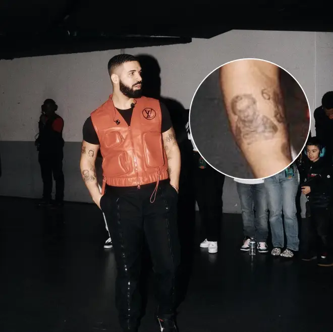 Drake teased the tattoo in a backstage tour snap.