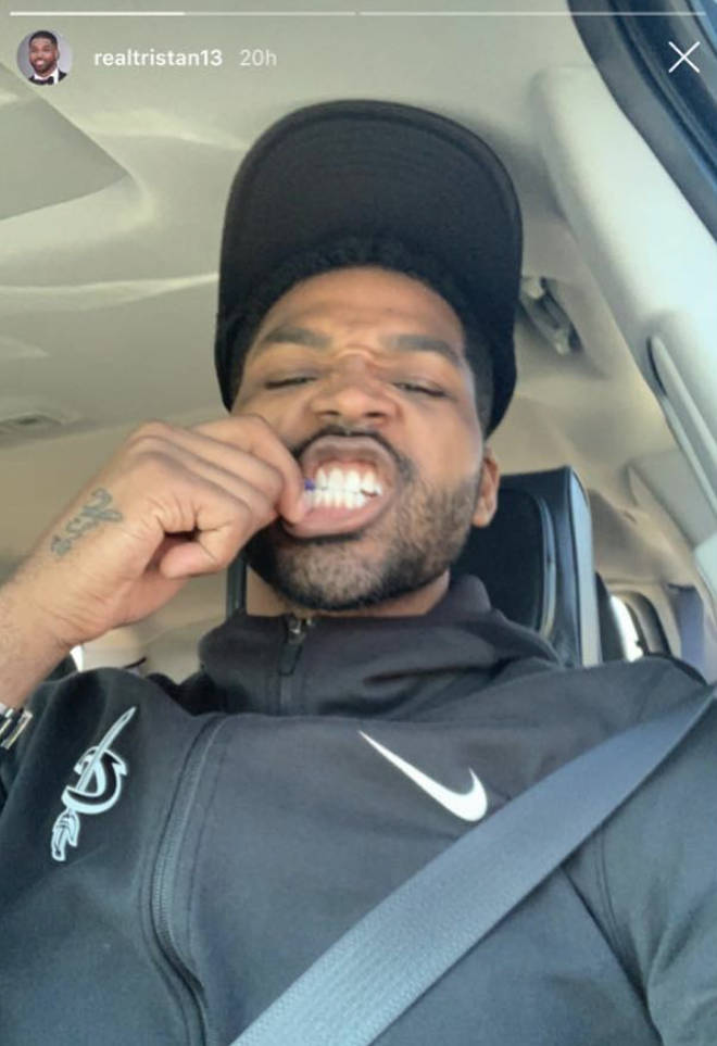 Tristan Thompson shows he's unbothered by the cheating scandal jamming out to a song with a cryptic message