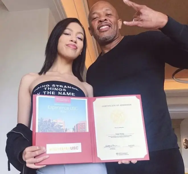 Dr Dre celebrates his daughter getting into USC 'on her own'