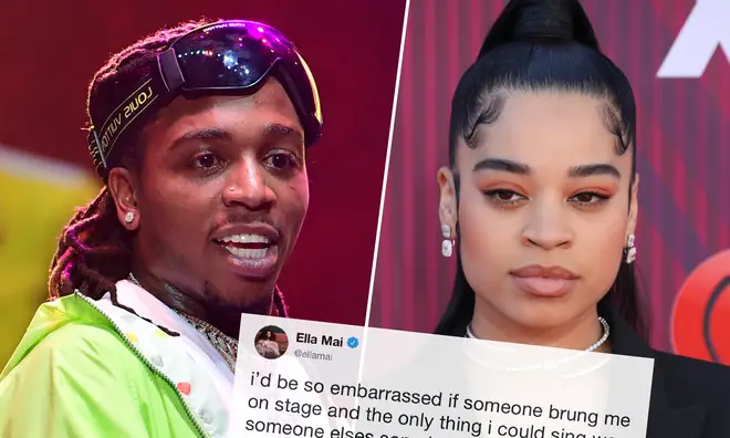 Jacquees clapped back at Ella Mai's tweet.