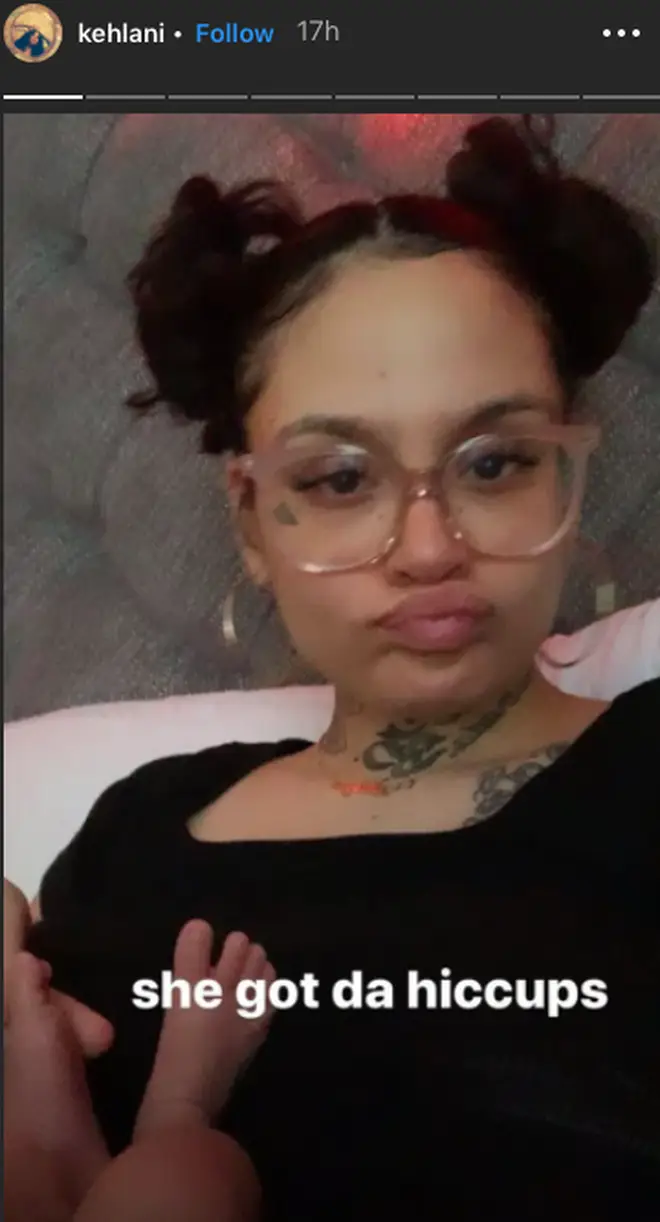 Kehlani shares photo of babies feet and reveals Adeya has hiccups