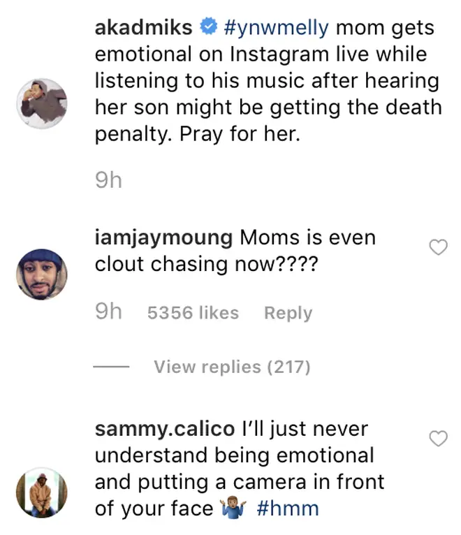 YNW Melly's mother receives online backlash for emotional Instagram Live video