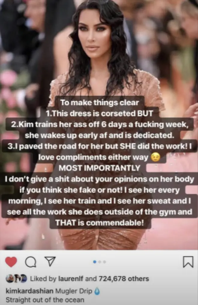 Kim Kardashian's trainer Melissa Alcantara defends her body after fans troll her Met Gala 2019 cinched waist