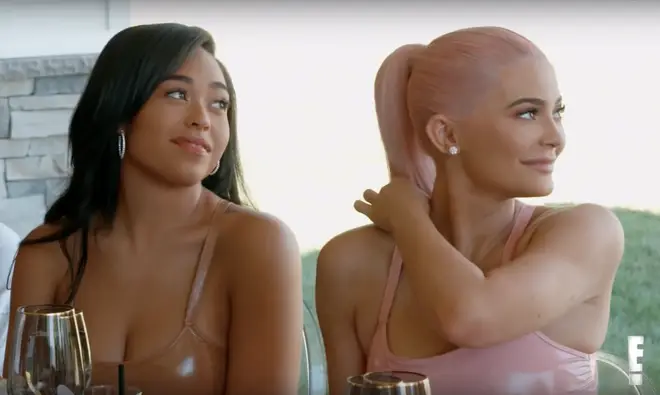 Jordyn and Kylie gazed up at Khloe as she made her heartfelt speech.