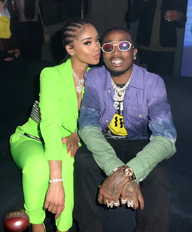 Quavo hinted that he's about to put a ring on girlfriend Saweetie's finger.