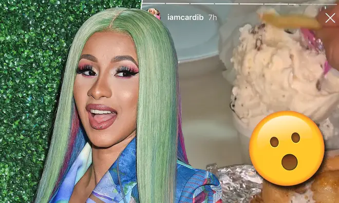 Cardi B shocked fans by dipping her fries in ice cream
