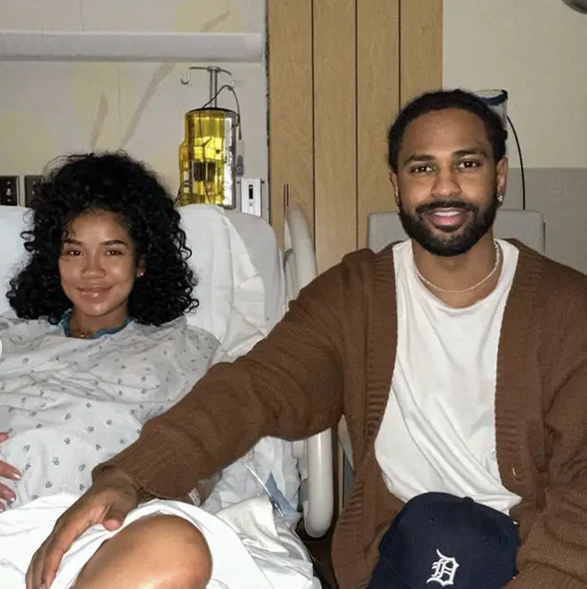 The pair shared this picture of them in hospital to Instagram.