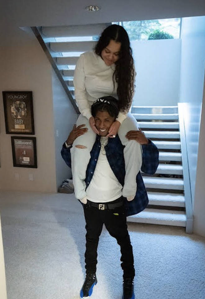 NBA Youngboy and his fiancé, Jazlyn.