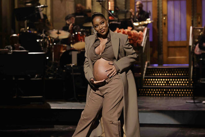Keke Palmer announced her pregnancy this weekend on SNL.