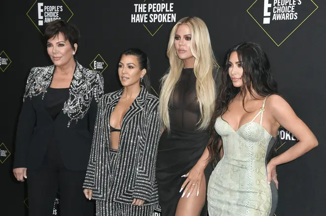 Khloe and Kourtney alongside sister Kim and mum Kris.