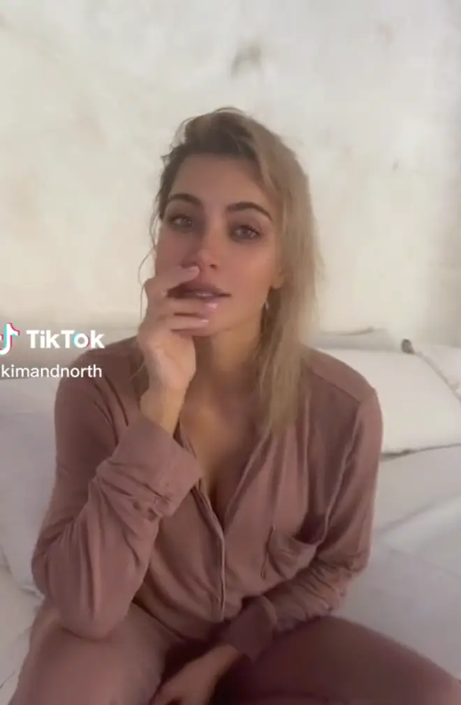 Kim's real hair was revealed in a TikTok video.