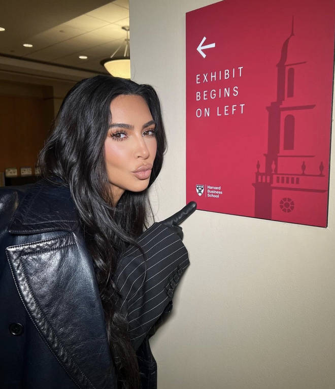 Kim gave a lecture to students at Harvard Business School.