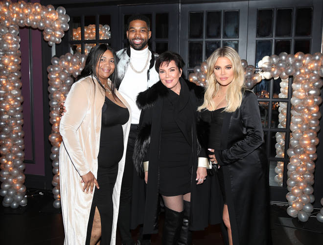 Andrea seen with Kris, Khloe and Tristan in 2018.