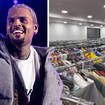 Chris Brown shocks fans with 'department store' sized wardrobe in house