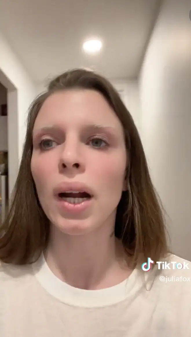 Julia showed off her flat in a three-minute TikTok.