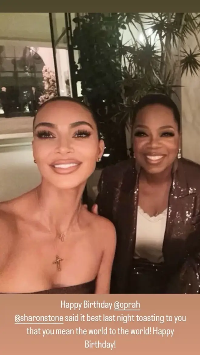 Kim then posted this story of her and Oprah - without J-LO.