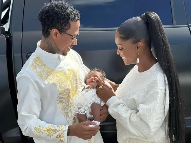 Nick, LaNisha and baby Onyx a month after her birth last year.