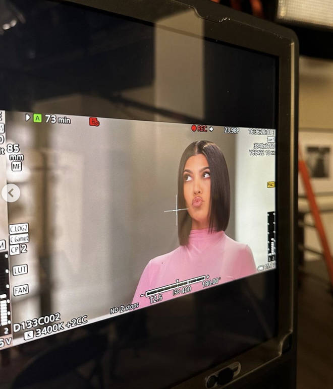 Kourtney shared this snap of her in mid-January filming confessionals.