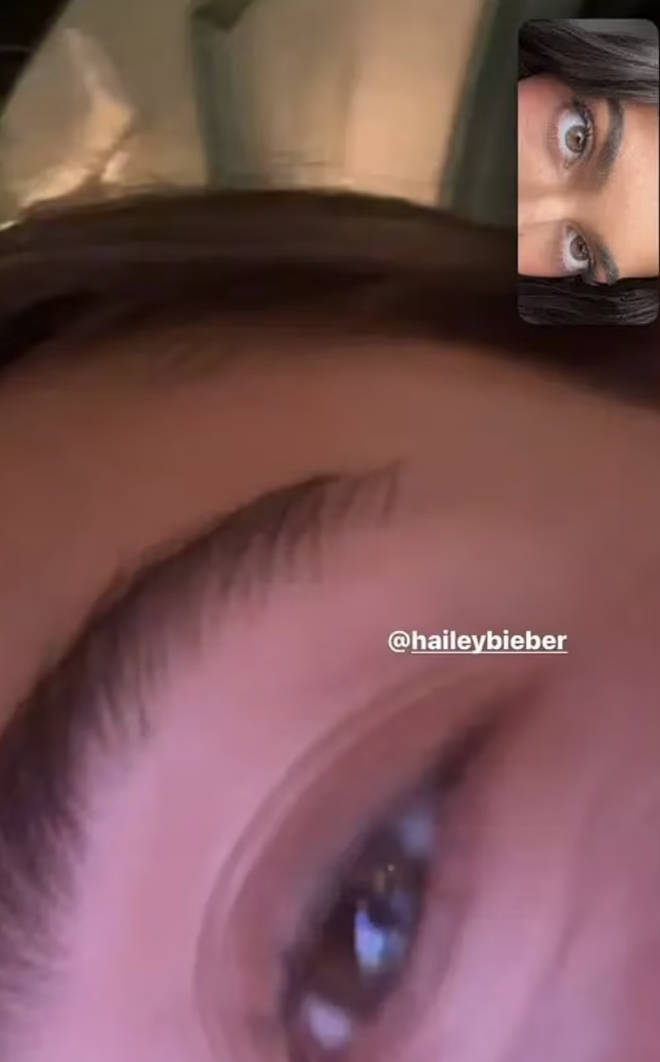 Kylie and Hailey appeared to shade Selena with this eyebrow-laden snap.