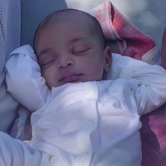 "Psalm Ye," wrote Kim as the caption for the adorable first photo of her newborn baby boy.