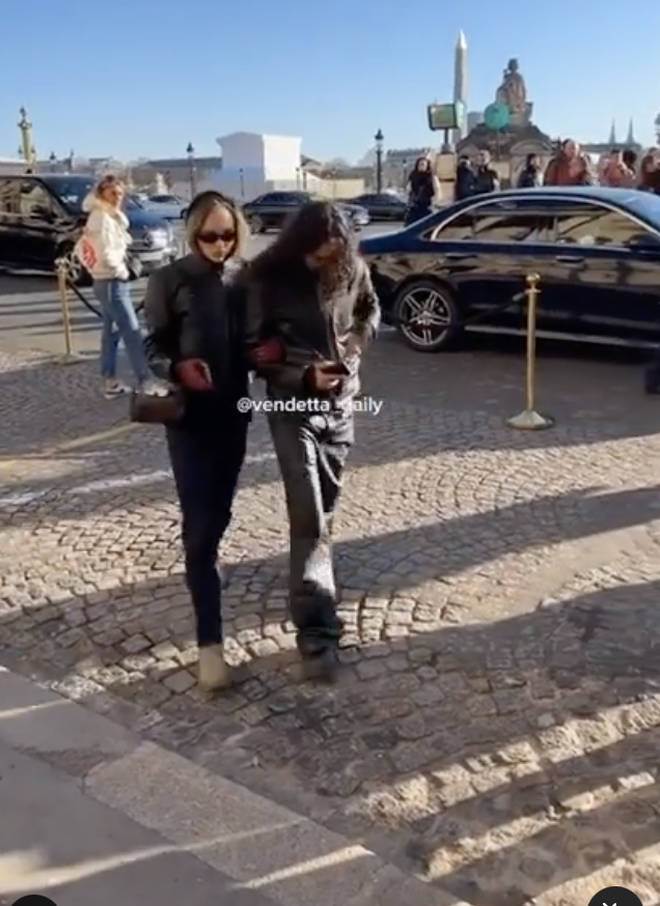 Lily and Dani were papped arriving at Paris Fashion Week together.