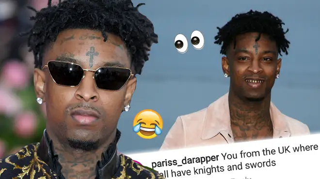 21 Savage roasts a fan who trolls him for being from the UK