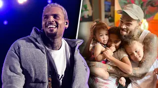 Chris Brown shares adorable rare snap of his three kids together