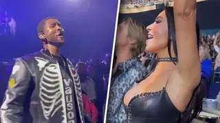 Usher serenades Kim Kardashian during Las Vegas show