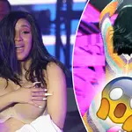 Cardi B suffered a wardrobe malfunction during her performance at Bonnaroo.