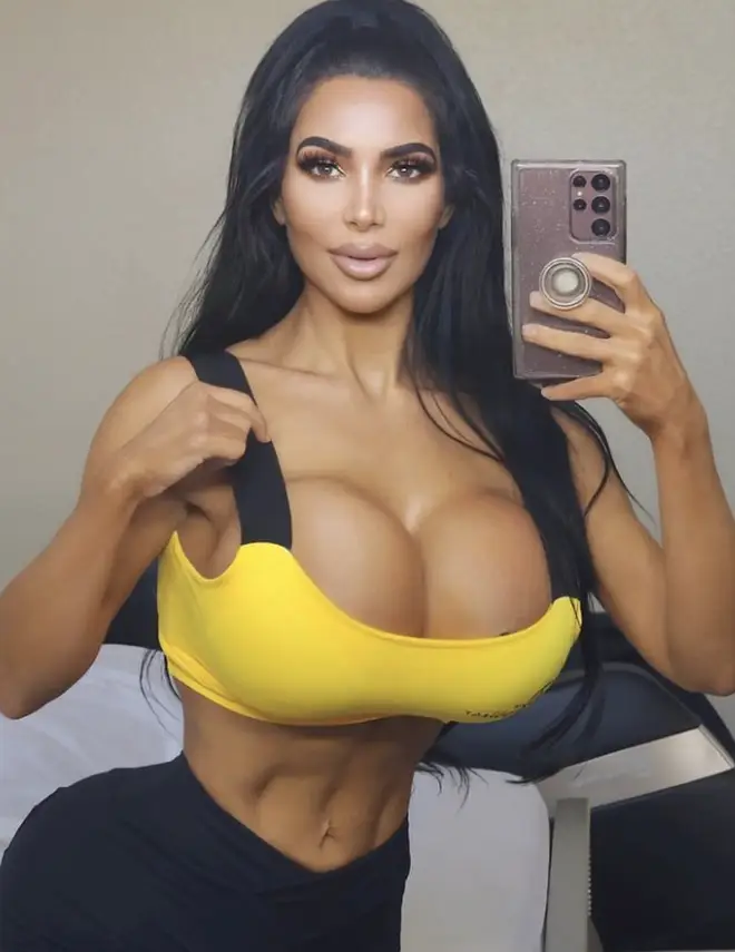 The model was dubbed a 'Kim Kardashian lookalike'.