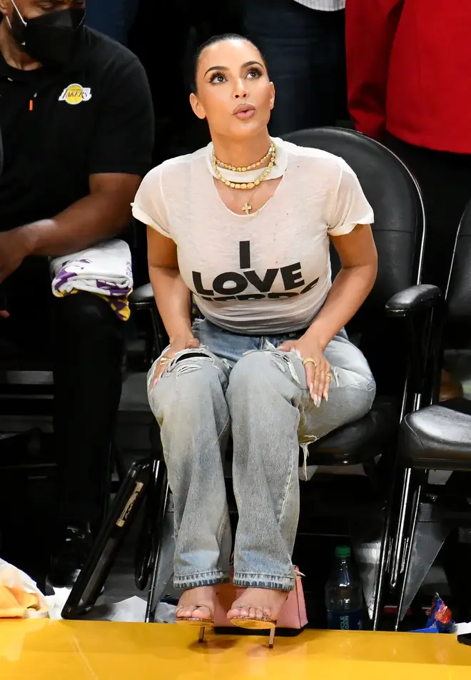 Kim At The Los Angeles Lakers Game