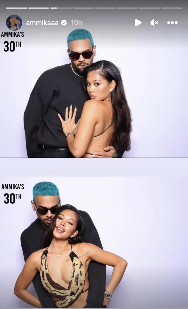 The pair posted similar photo-booth style pictures to their Instagram story.