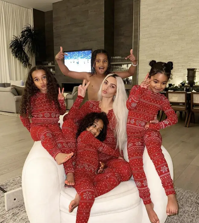 Kim and her four children.