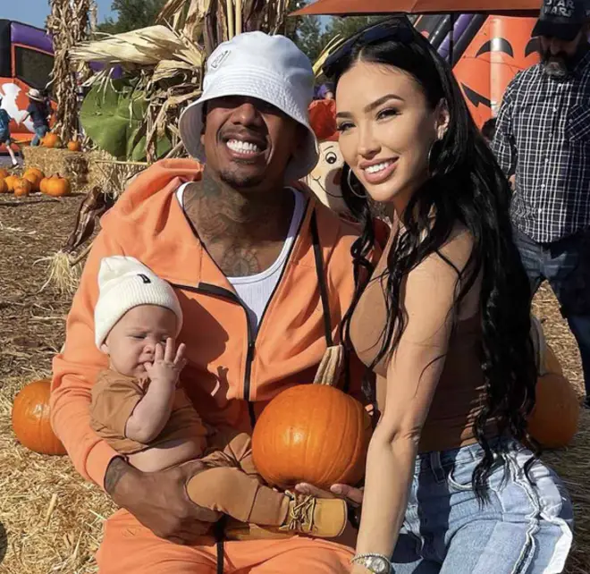 Bre Tiesi with Nick Cannon and their child Legendary Love.