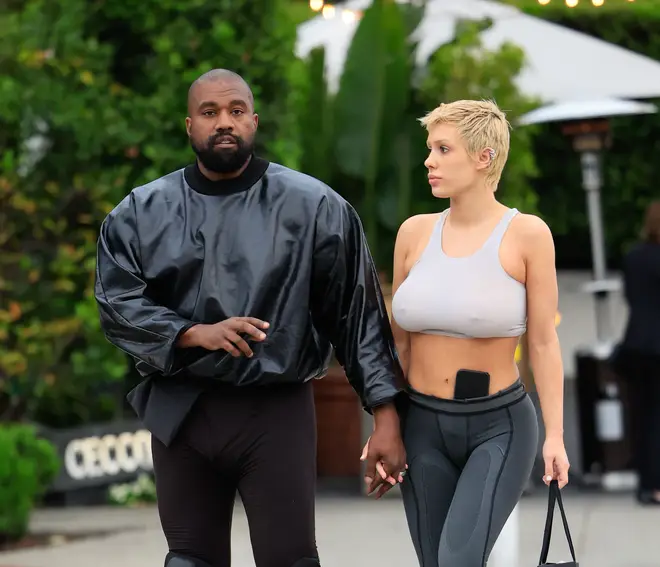 Kanye West and Bianca Censori seen last month.