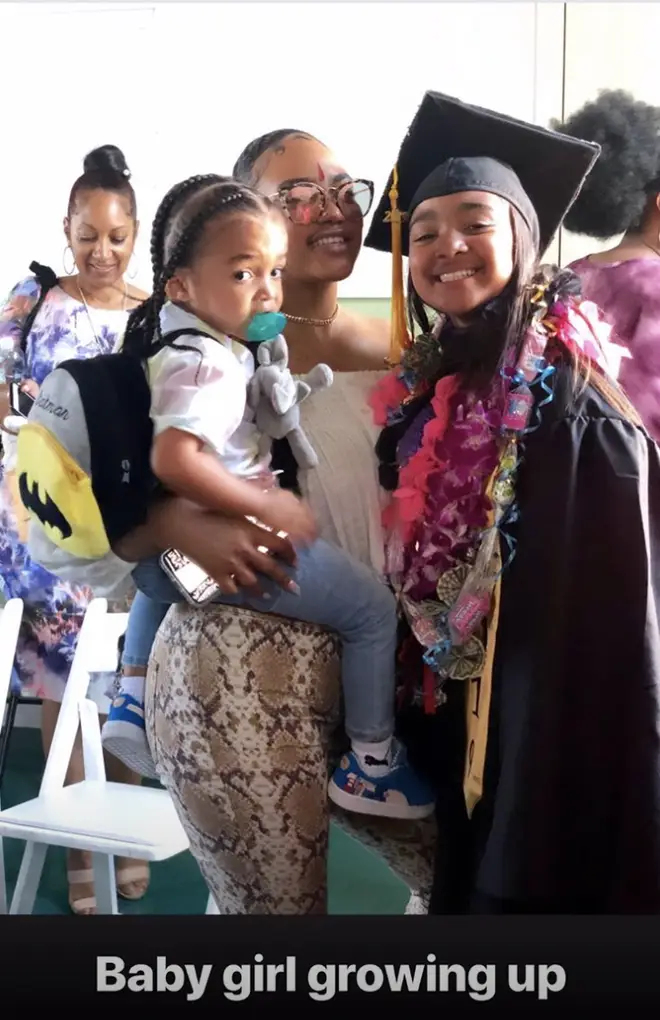 Nipsey Hussle's sister, Samantha Smith, shared a photo of Emani and Kross at the 10 year-old's graduation