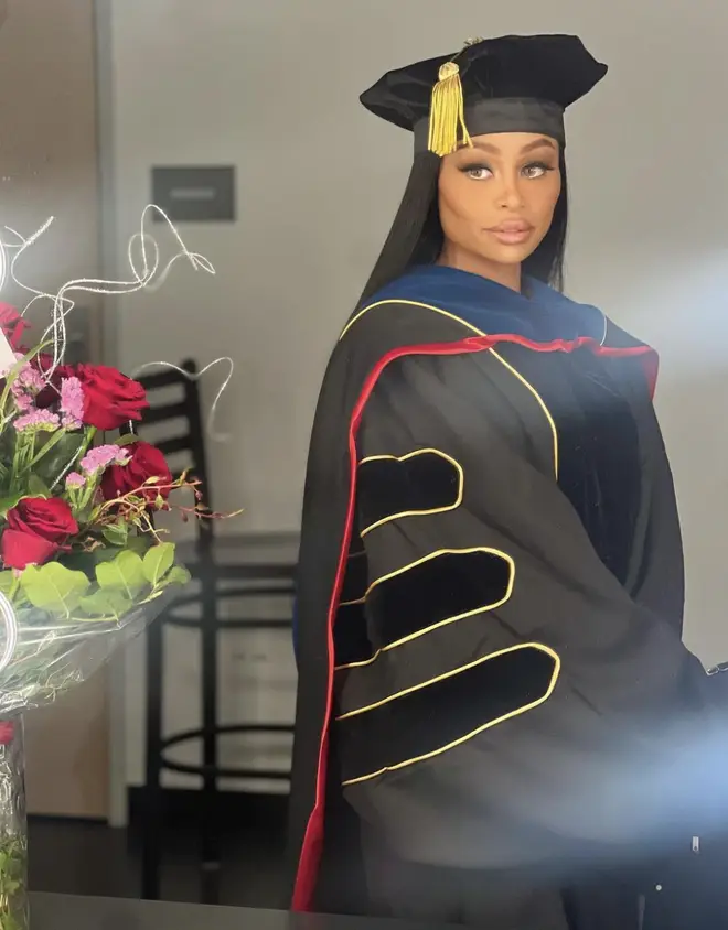 Blac Chyna pictured in her cap and gown.